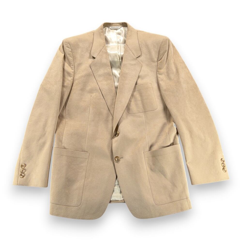 Vintage Bachrachs Jacket Mens 42 Brown Blazer Regent Faux Suede USA 80s